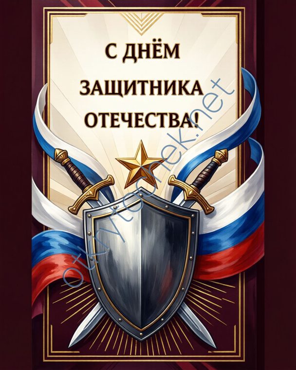 Поздравительная открытка с Днем Защитника Отечества
