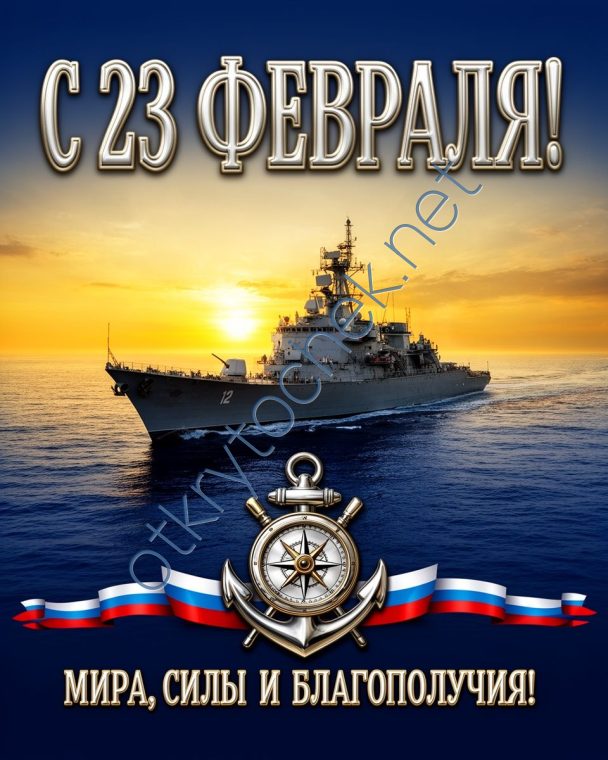 Военный корабль в море - открыта с 23 февраля мужчинам