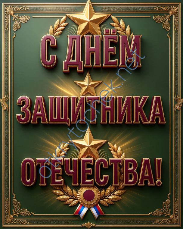 Стильная мужская открытка с Днем Защитника Отечества