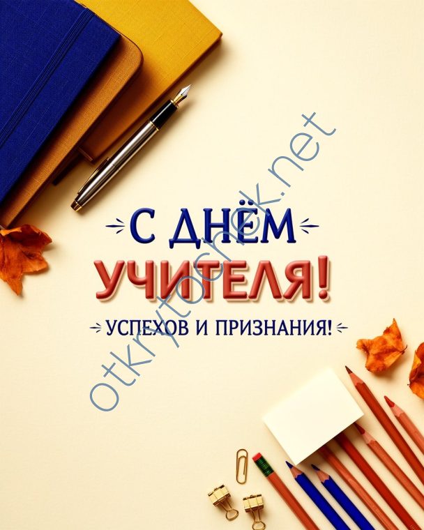 Стильная открытка для преподавателей не День учителя