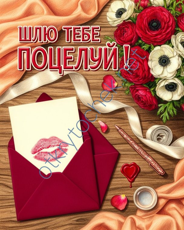 Картинка любимым - шлю тебе поцелуй