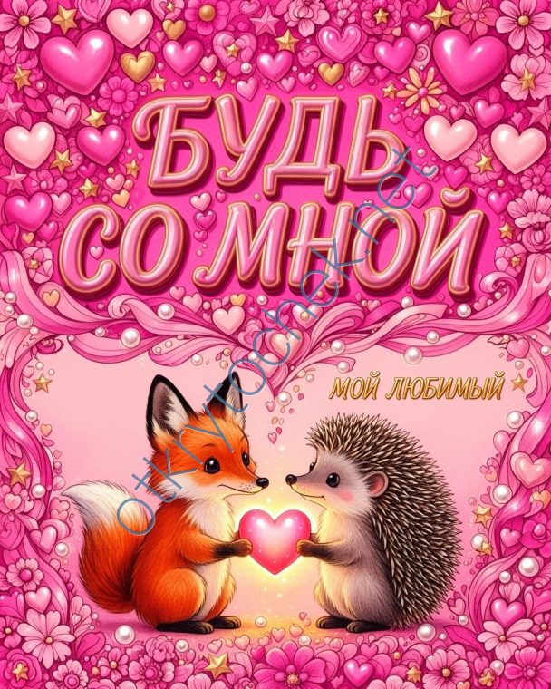 Милая открытка с сердечком - будь со мной