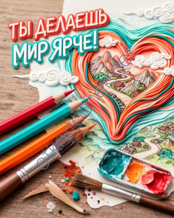 Милая открытка для любимых - ты делаешь мир ярче