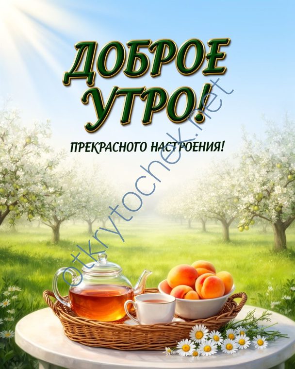 Солнечная летняя картинка с Добрым утром