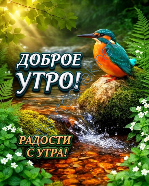 Открытка с природой Доброе утро, радости с утра