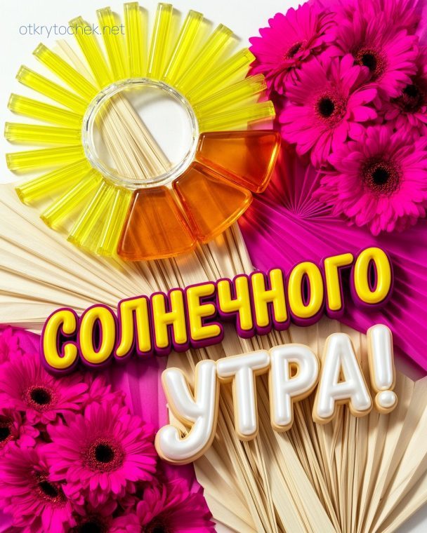 Яркая картинка с пожеланием солнечного утра