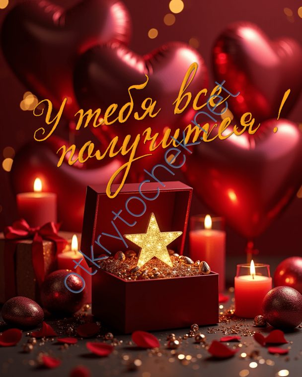 Милая открытка для девушки - У тебя все получится