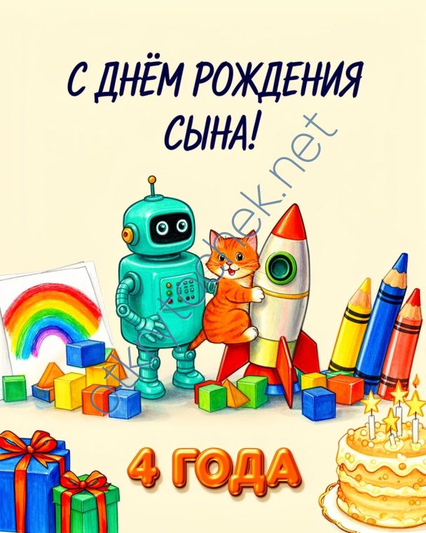 Добрая открытка с Днем рождения мальчика его родителям