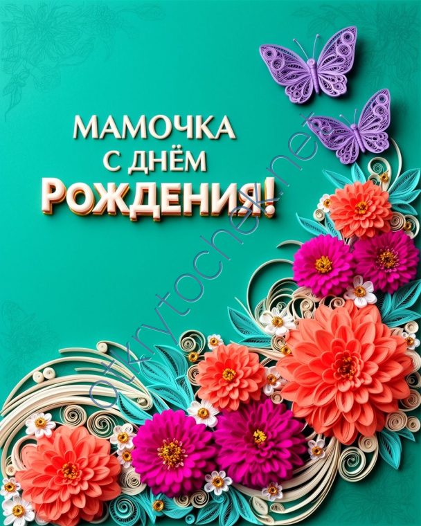 Объемная картинка мамочка с Днем рождения