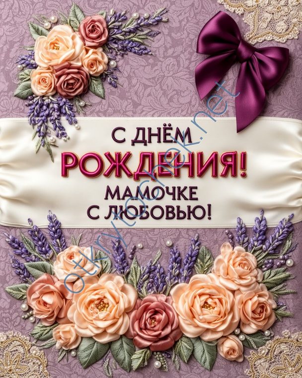Картинка с Днем рождения мамочке с любовью