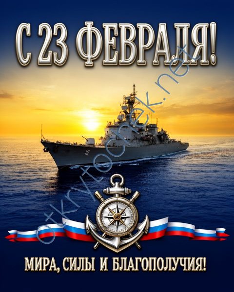 Военный корабль в море - открыта с 23 февраля мужчинам