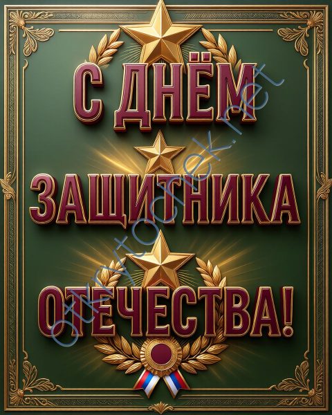Стильная мужская открытка с Днем Защитника Отечества