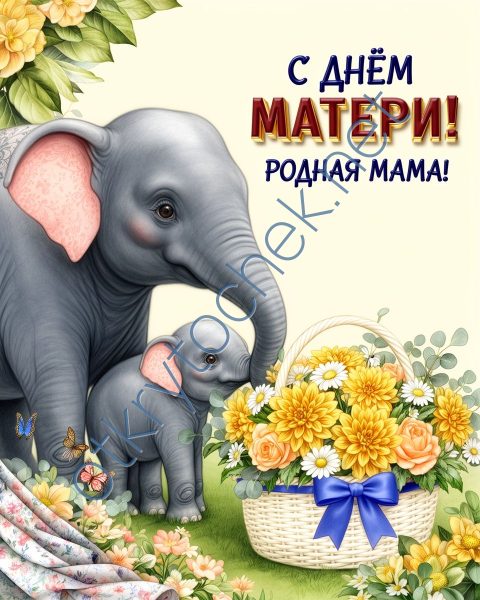 Милая картинка с Днем матери родная мама