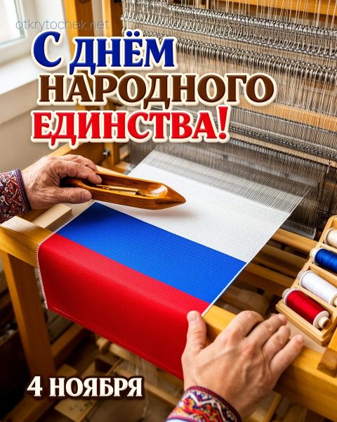 Открытка с праздником 4 ноября - День народного единства