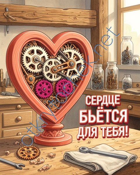 Оригинальное механическое сердечко для любимых