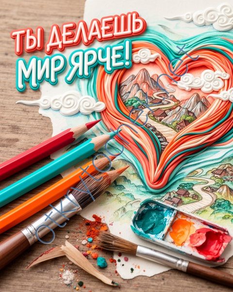 Милая открытка для любимых - ты делаешь мир ярче