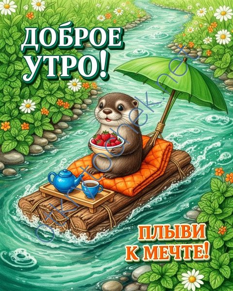 Летняя открытка с пожеланием Доброго утра