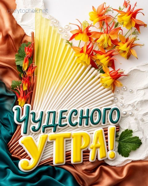 Открытка с добрым пожеланием чудесного утра