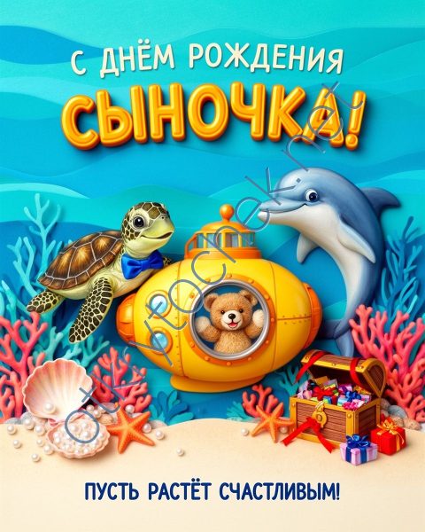 Красивая открытка родителям с Днем рождения сыночка