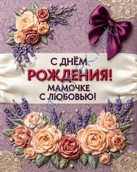Картинка с Днем рождения мамочке с любовью