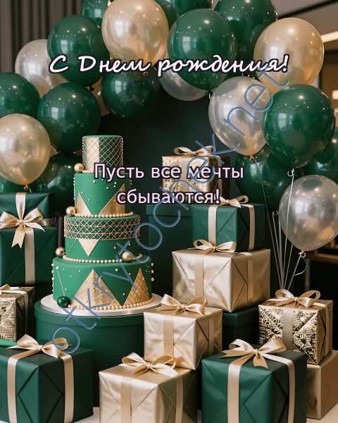 Шарики и подарки для мужчины - с Днем рождения