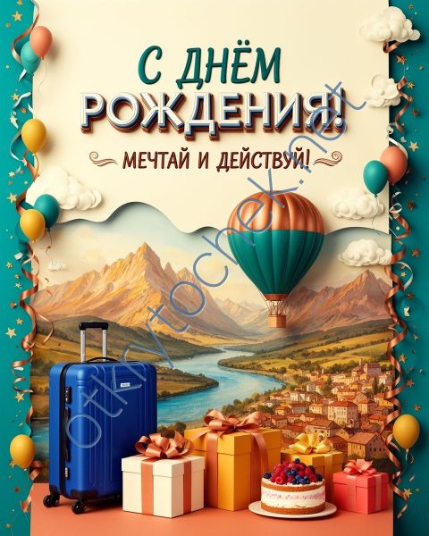 Картинка с Днем рождения мужчине -любителю путешествий