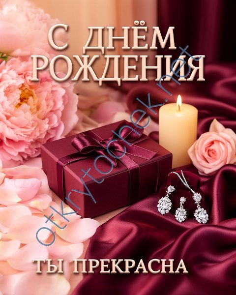 Гламурная картинка для девушки с Днем рождения