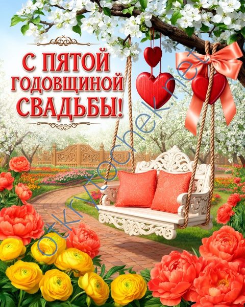 Картинка с пятой годовщиной свадьбы