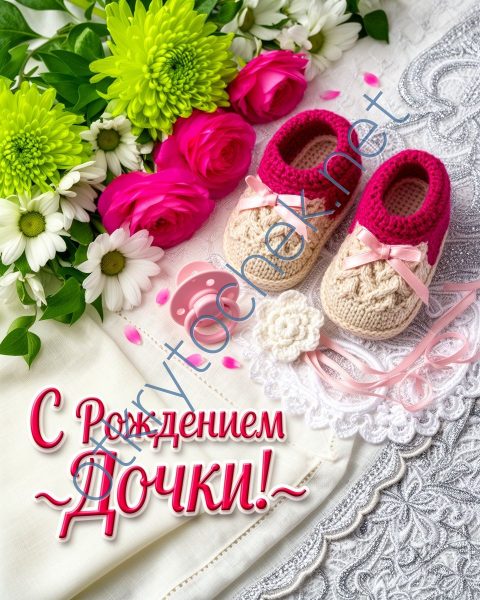 Миленькая картинка поздравление с рождением дочки
