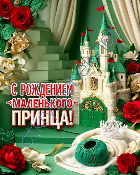 Красивая открытка с рождением маленького принца